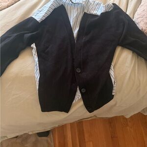 Zara Cardigan with  Blue and Green Striped detail